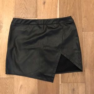 Faux leather skirt